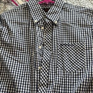 Ben Sherman mens plaid shirt L slim